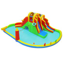 8-in-1 Giant Bounce House with 2 Long Slides and Climbing Walls for Yard Party by LJGDeals