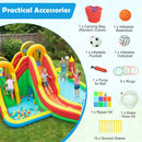 8-in-1 Giant Bounce House with 2 Long Slides and Climbing Walls for Yard Party by DirectDeals