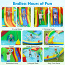 8-in-1 Giant Bounce House with 2 Long Slides for Yard Party with 750W Blower by LJGDeals