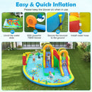 8-in-1 Giant Bounce House with 2 Long Slides for Yard Party with 750W Blower by LJGDeals