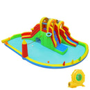 8-in-1 Giant Bounce House with 2 Long Slides for Yard Party with 780W Blower by LJGDeals