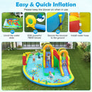 8-in-1 Giant Bounce House with 2 Long Slides for Yard Party with 780W Blower by LJGDeals