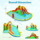 8-in-1 Giant Bounce House with 2 Long Slides for Yard Party with 780W Blower by LJGDeals