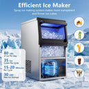 Stainless Steel Spray Ice Maker 80 Lbs Per Day with Clear Hard Ice Machine by LJGDeals
