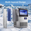 Stainless Steel Spray Ice Maker 80 Lbs Per Day with Clear Hard Ice Machine by DirectDeals