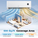 12000 BTU Smart Mini Split AC/Heater Works with Alexa & Google Assistant by LJGDeals