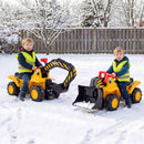 3-in-1 Ride on Excavator Bulldozer Detachable with Engine Sound and Helmet by DirectDeals