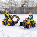 3-in-1 Ride on Excavator Bulldozer Detachable with Engine Sound and Helmet by LJGDeals