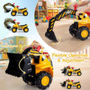 3-in-1 Ride on Excavator Bulldozer Detachable with Engine Sound and Helmet by LJGDeals