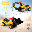 3-in-1 Ride on Excavator Bulldozer Detachable with Engine Sound and Helmet by DirectDeals
