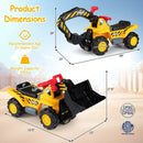 3-in-1 Ride on Excavator Bulldozer Detachable with Engine Sound and Helmet by LJGDeals