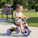 Glowing Wheels Toddler Tricycle Foldable Kids Trike with Basket and Duck Bell by LJGDeals