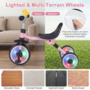 Glowing Wheels Toddler Tricycle Foldable Kids Trike with Basket and Duck Bell