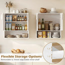 Bathroom Wall Cabinet with 2 Fluted Doors and Open Cube and Adjustable Shelf by LJGDeals