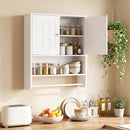 Bathroom Wall Cabinet with Towel Bar and Open Shelf and Adjustable Shelf by LJGDeals
