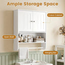 Bathroom Wall Cabinet with Towel Bar and Open Shelf and Adjustable Shelf by LJGDeals