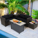 5-Piece Patio Furniture Set with Propane Fire Pit Table by LJGDeals