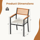 Stackable Patio Dining Chairs Set of 6 with Cushions by LJGDeals