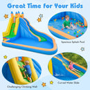 Inflatable Water Slide with Curved Slide and 680W Blower by LJGDeals