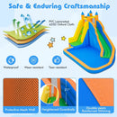 Inflatable Water Slide with Curved Slide and 680W Blower by LJGDeals