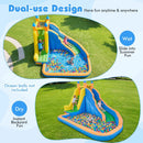 Inflatable Water Slide with Curved Slide and 680W Blower by LJGDeals