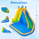 Inflatable Water Slide with Curved Slide and 680W Blower by LJGDeals