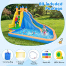 Inflatable Water Slide with Curved Slide and 680W Blower by LJGDeals