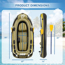 3-Person Inflatable Fishing Boat with Oars and Pump by LJGDeals