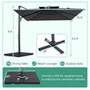 10 FT Cantilever Patio Umbrella with 220 LBS Base by DirectDeals
