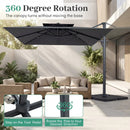 10 FT Cantilever Patio Umbrella with 220 LBS Base by LJGDeals