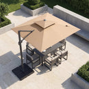 10 FT Cantilever Patio Umbrella with 220 LBS Base by DirectDeals