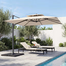 10 FT Cantilever Patio Umbrella with 220 LBS Base by DirectDeals