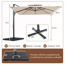 10 FT Cantilever Patio Umbrella with 220 LBS Base by LJGDeals