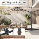 10 FT Cantilever Patio Umbrella with 220 LBS Base by LJGDeals