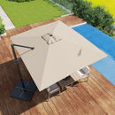 Offset Hanging Patio Umbrella 11x9 ft with 220 lb Base by LJGDeals