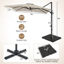 Offset Hanging Patio Umbrella 11x9 ft with 220 lb Base by LJGDeals
