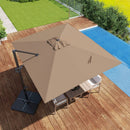 Offset Hanging Patio Umbrella 11x9 ft with 220 lb Base by LJGDeals