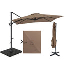 Offset Hanging Patio Umbrella 11x9 ft with 220 lb Base by LJGDeals