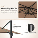 Offset Hanging Patio Umbrella 11x9 ft with 220 lb Base by DirectDeals