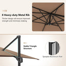 Offset Hanging Patio Umbrella 11x9 ft with 220 lb Base by LJGDeals