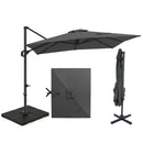 Offset Hanging Patio Umbrella 11x9 ft with 220 lb Base by LJGDeals