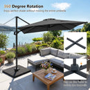 Offset Hanging Patio Umbrella 11x9 ft with 220 lb Base by LJGDeals