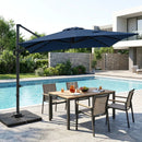 Offset Hanging Patio Umbrella 11x9 ft with 220 lb Base by LJGDeals