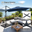 Offset Hanging Patio Umbrella 11x9 ft with 220 lb Base by LJGDeals