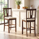 Counter Height Bar Stools with V-Back - Set of 2 by LJGDeals