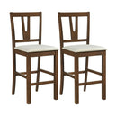 Counter Height Bar Stools with V-Back - Set of 2 by LJGDeals