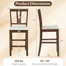 Counter Height Bar Stools with V-Back - Set of 2 by LJGDeals