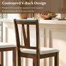 Counter Height Bar Stools with V-Back - Set of 2 by LJGDeals