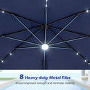10 FT Cantilever Patio Umbrella with Solar LED Lights & Base by DirectDeals