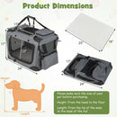 Soft Collapsible Dog Crate with Mesh Windows and 3 Doors by DirectDeals
